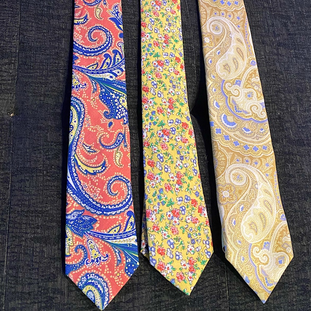 EUC Chaps Nautica Floral Colorful Tie Bundle
